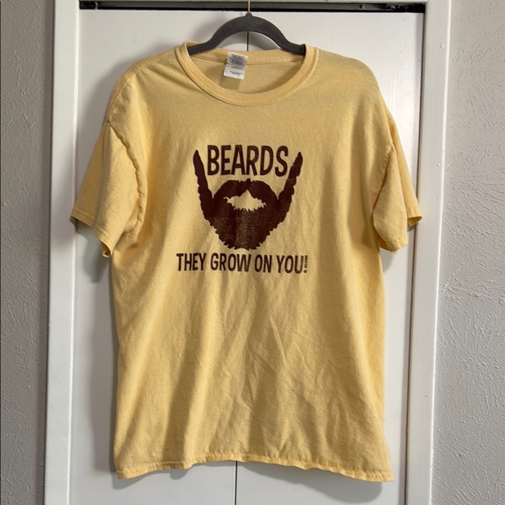 Yellow Graphic T-Shirt - Beards They Grow On You